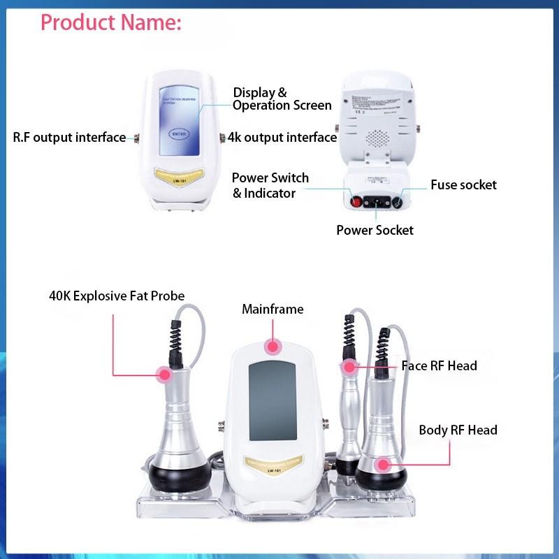 40K RF Fat Blasting Instrument Multifunctional Facial Body Beauty Equipment Ultrasonic Beauty Instrument