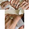 Minimalist Geometric Copper Pendant Ring For Women Stylish Ins Style Smooth Finish