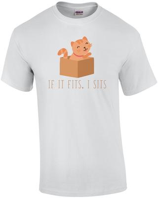 If It Fits, I Sits. Funny Cat T-shirt Unisex T-Shirt