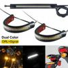 Motorcycle Turn Signal Light Ring Fork Strip Lamp LED Daytime Running Lamp Motor Flasher Light