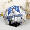 Elvis Personalized Text Umbrella Outdoor Automatic Umbrella Retractable Design with 8-Rib Durability Lightweight All-Season Umbrella for Travel Elegan