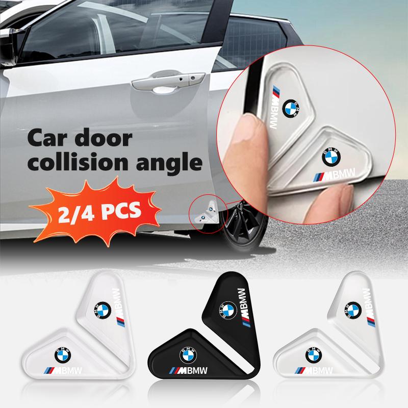 QCSD2 2pcs Car Door Corner Anti-Collision Stickers Protector Cover For BMW Performance X1 M3 M6 F01 F02 E34 E36 E60 F10 F20 X6