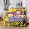 Las Tres Mellizas Don Quijote Flannel Throw Blanket Vintage Spanish Cartoon Soft Sofa Cover Bedroom Decor Gift For Animation Fan