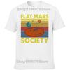 Funny Flat Mars Society Flat Earth T-Shirts Men Pure Cotton T Shirt Members Around The Globe Short Sleeve Tee Shirt Original