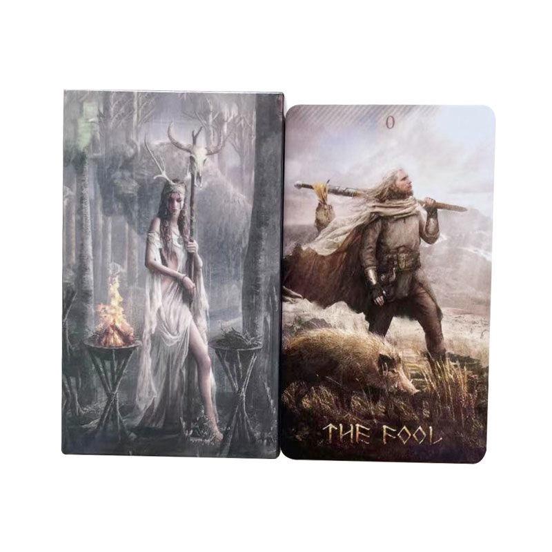 80 карт Таро Руническое Таро Полная английская колода Настольная игра Семейная вечеринка Бумажная карточная игра Интерактивная Fo