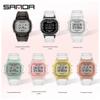 Sanda Прозрачный ремешок Многофункциональные Светящиеся Водонепроницаемые Спортивные часы