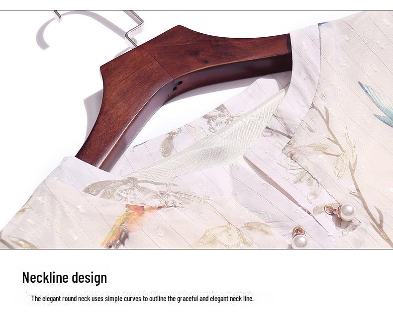 Stylish and Slim Chiffon Shirt for Women - 2022 Summer Fashion, Short-Sleeved Top for Middle-Aged Moms