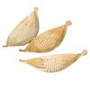 Woven Bamboo Serving Tray Food Storage Basket,Snack Cookie Plate,Woven Bread Basket Fruit Basket for Fruits Snacks