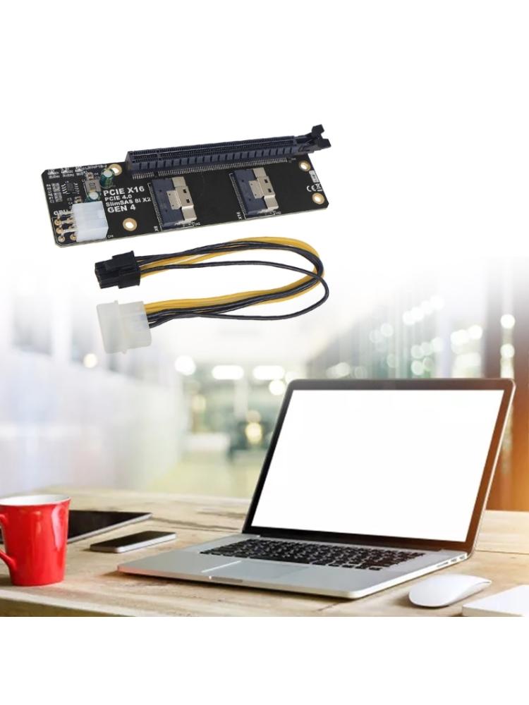 Gen4 2 порта SlimSAS 8I X2 в слот PCIE 4.0 X16 плата адаптера замена для сетевой карты видеокарта захват
