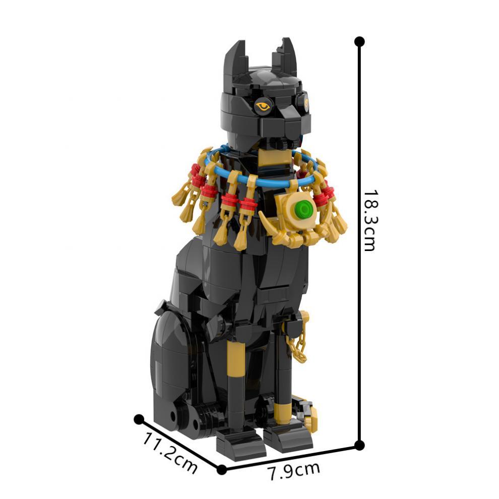 Креативный MOC Египетский Черный Кот Бог Бастет Кирпичи - Набор для Сборки Своими Руками Настольное Украшение Уникальный Коллекционный Дисплей Подарок
