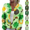 Women's Fashion Printed Long-Sleeved Knit Cardigan Button-Down Jacket