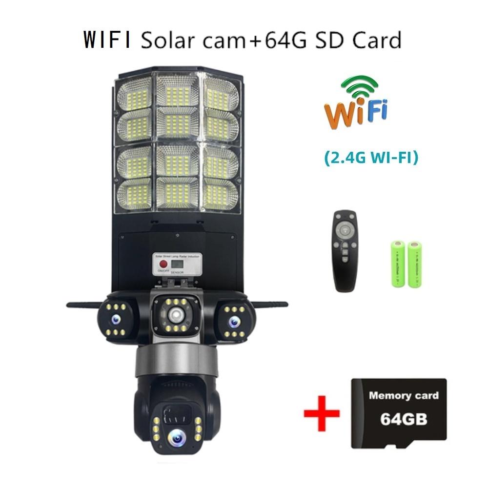 4G Солнечный Монитор Многофункциональный Низкое Энергопотребление Пульт Дистанционного Управления Уличный Фонарь WIFI Интеллектуальная Трехэкранная Камера