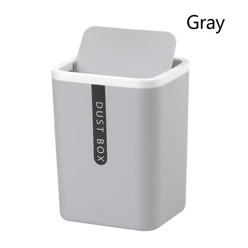 Мини-мусорное ведро, небольшой мусорный бак, легкий, экономит место, бочка для всякой всячины, вращающаяся на 360 градусов, крышка для хранения