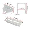 4Pcs Boat Trailer Bunk Brackets Kit 8in Galvanized Iron 2 Layer Crossmember Hardware Adjustable Height