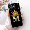 Чехол для Realme Note 80 4G RMX5388 Новый Буква Корона A-Z ТПУ Задняя Крышка Для Realme Note80 NOTE 80 4G Чехлы для Защиты Телефона