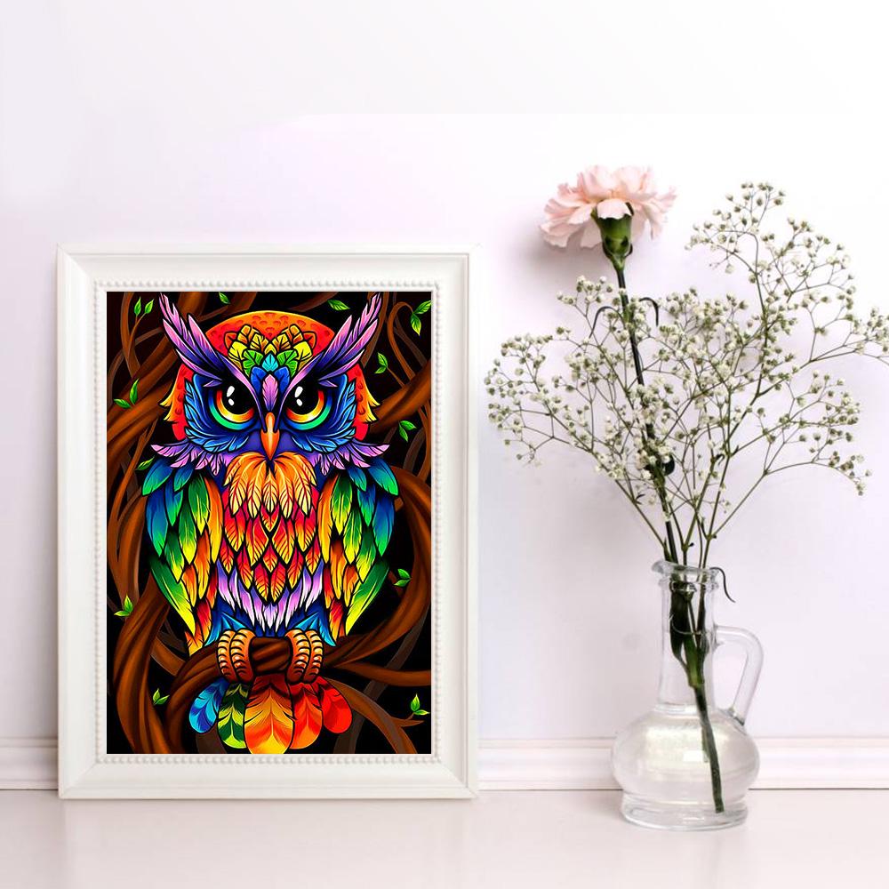 Huacan Diamond Mosaic Animals Pictures Rhinestone Diamond Embroidery Scenic Cross Stitch