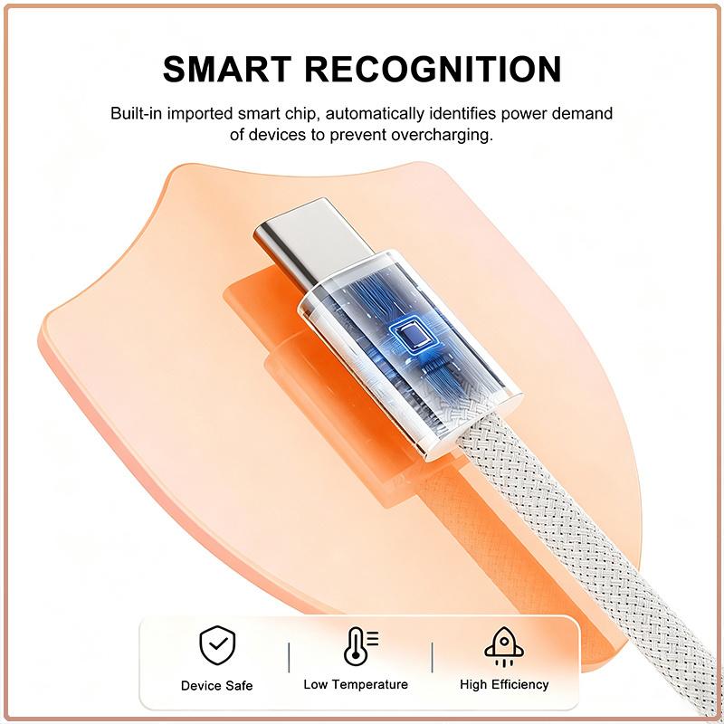 Original Apple 1M USB‑C to USB‑C Braided Charging Cable Stable Power Delivery Durable Type‑C Cord Fast Charging Wire For Mobile Phone