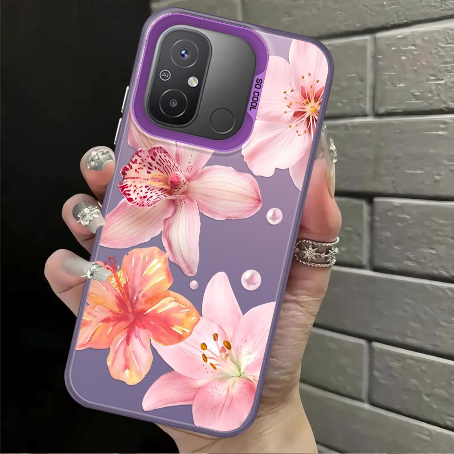 Чехол-накладка на заднюю панель телефона с узором из розовых лилий для Xiaomi Poco F4 X3 NFC X5 X3 Pro C51 F3 GT C50
