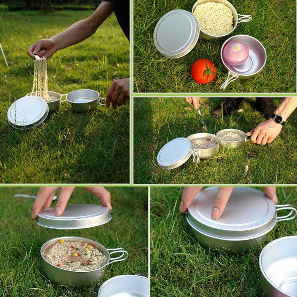 Camp Plates And Bowls Sets Backpacking Picnic Cooking Bowl Ultra lightweight