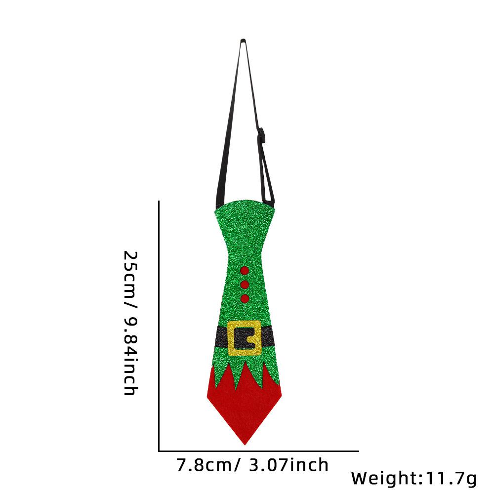 Christmas Tie New Felt Christmas Decoration Snowman Elk Christmas Tree Tie Party Decoration Children's holiday gift decoration