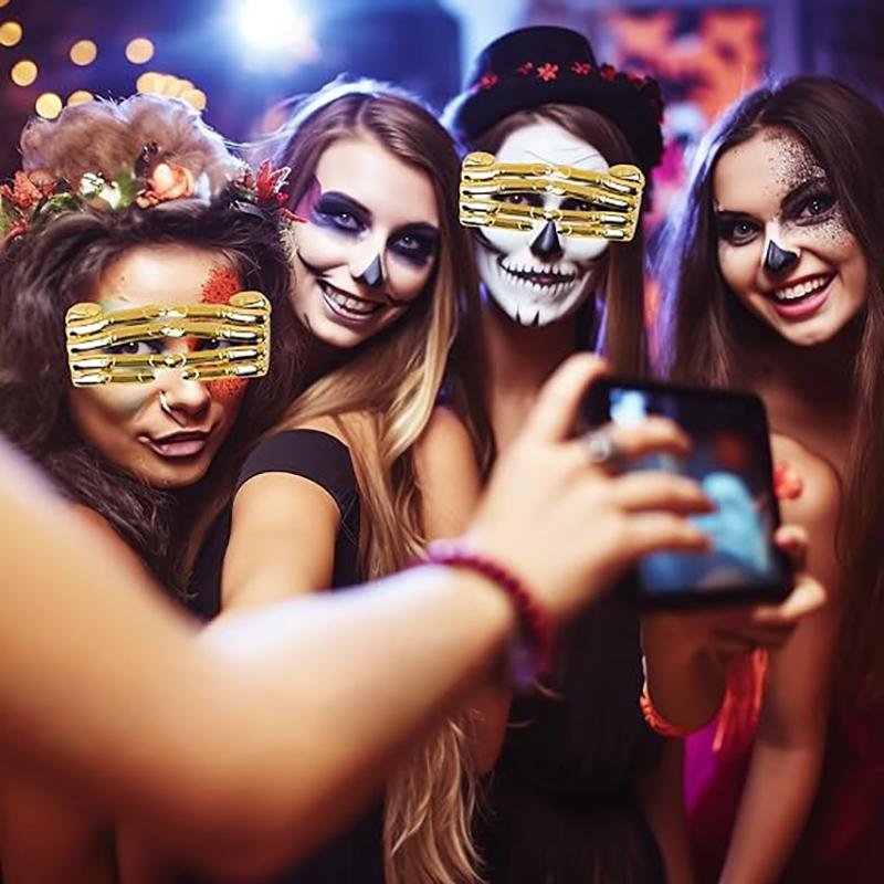 Золотые очки с пальцами для женщин, цельный бар для вечеринки, косплей, необычная модная новинка, головной убор в форме руки