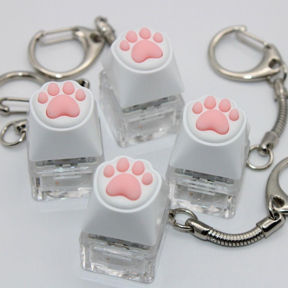 Cat Paws Corgi Buttock Pink Cat Claw Keycap Key Chain Office Leisure Entertainment
