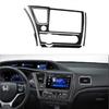 5Pcs For Honda Civic Coupe 2013-15 Carbon Fiber GPS Navigation Panel Cover Trim