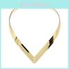 Fashionable V Shaped Women Metal Collar Necklace For Gift Giving