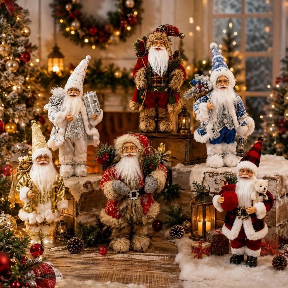 Cute Santa Claus Doll Creative Christmas Ornament Standing Santa Doll Christmas Gifts
