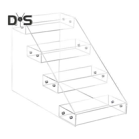 Прозрачная акриловая стойка для демонстрации, многослойная, прочная, несущая, простая в сборке, органайзер для духов, универсальная стойка для демонстрации, полка