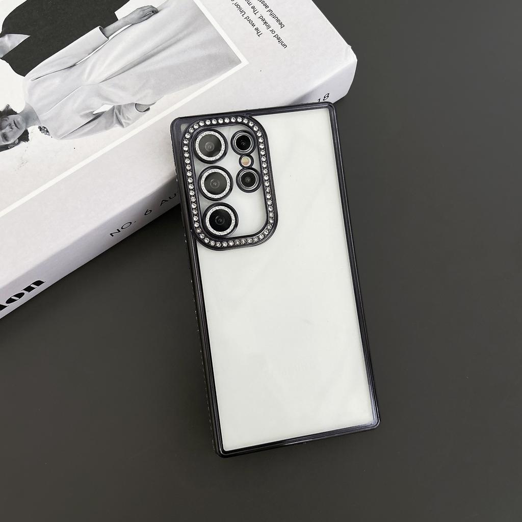 Зеркало для макияжа, Подходит для чехла для телефона Samsung S24ultra Water Diamond, S23 Чехол с магнитной подставкой, S22 ULTRA