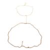 Gold Silver Bikini Slave Harness Crossover Belly Waist Bra Chest Body Chain Beach Jewelry