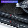 YNHCU1 5Pcs Car Door Sticker Threshold Anti Scratch Decal Accessories For Tesla Model-Y 3 X S Cybertruck Roadster Car Interior Stickers