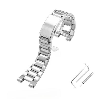 Прочный ремешок из нержавеющей стали, совместимый с и [syzynicy] G-SHOCK GST-B100/S110, GST-410/210, GST-W100/W300 (Серебряный)