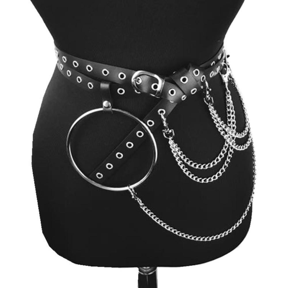 Multi-layer Women Waist Belt Extended Dress Waist Chain Harajuku PU Leather Belt  Dress Accessories