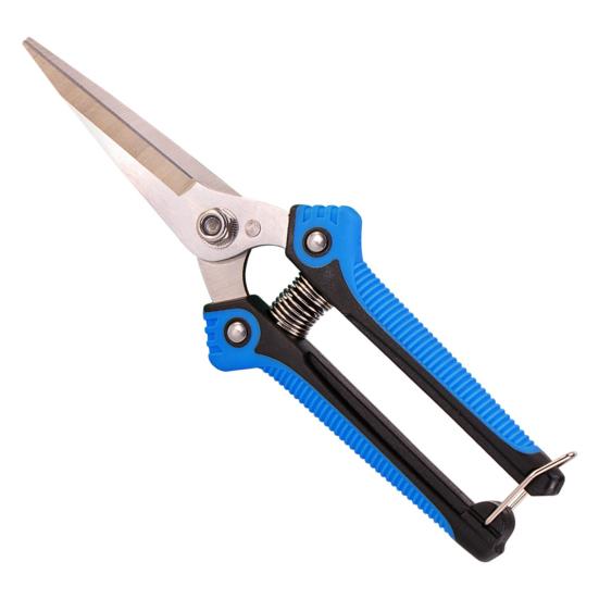 Ножницы для обрезки с острым лезвием, зубчатый край, предохранительный замок, пружина отскока, эргономичные ножницы для обрезки с заостренной головкой, товары для дома