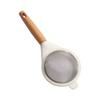 Wooden Handle Sieve Stainless Steel Fine Mesh Flour Sifter Colander Sugar Cocoa Matcha Powder Flour Colander Hand-held
