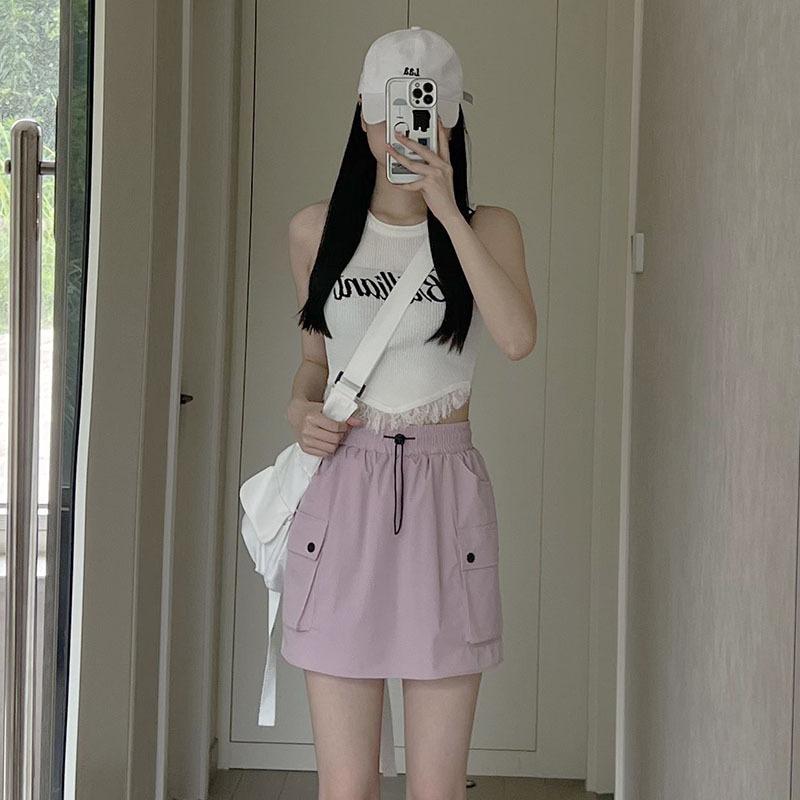 Work Pants, Short Skirt, Women's Summer Thin Style, Quick Drying A-line High Waist Slimming Skirt