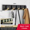 YUNJIEYA Folding Door Hooks Towel Hanger Nail Free Punch Wall Rack  Hook Coat Clothes Holder for Bathroom Kitchen Accessories
