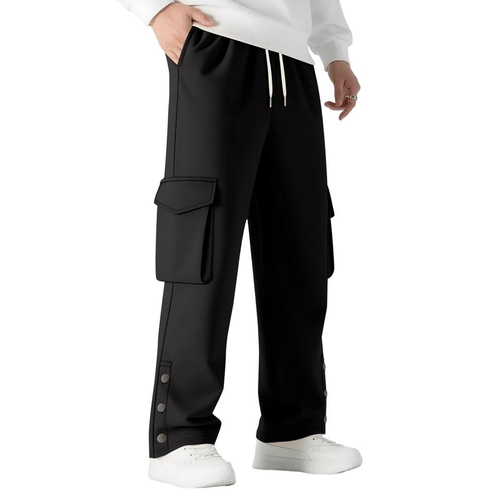 Мужские уличные спортивные свободные повседневные брюки с несколькими карманами рабочие брюки