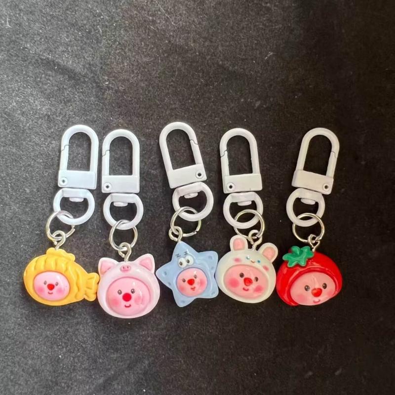 Милый брелок из смолы Брелок Loopy Смоляная мультяшная кукла Подвеска Милые аксессуары Идеальный подарок для женщины, девочек, детей