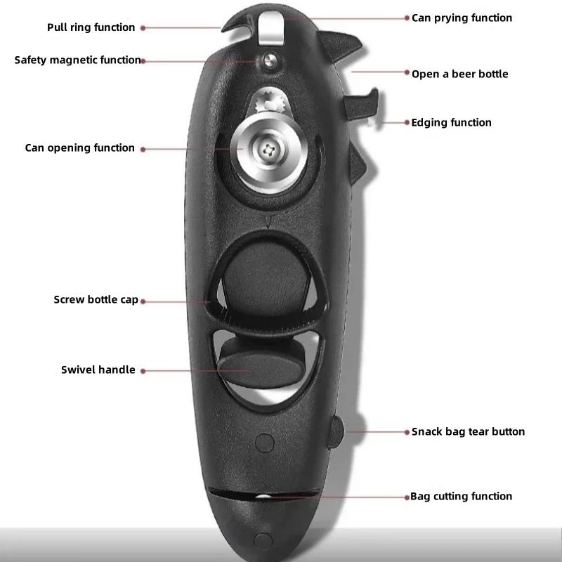 Консервный нож Многофункциональный качественный открывалка для бутылок и банок Открывалка для пивных банок 8 в 1 Кухонные принадлежности Кухонные аксессуары Гаджеты