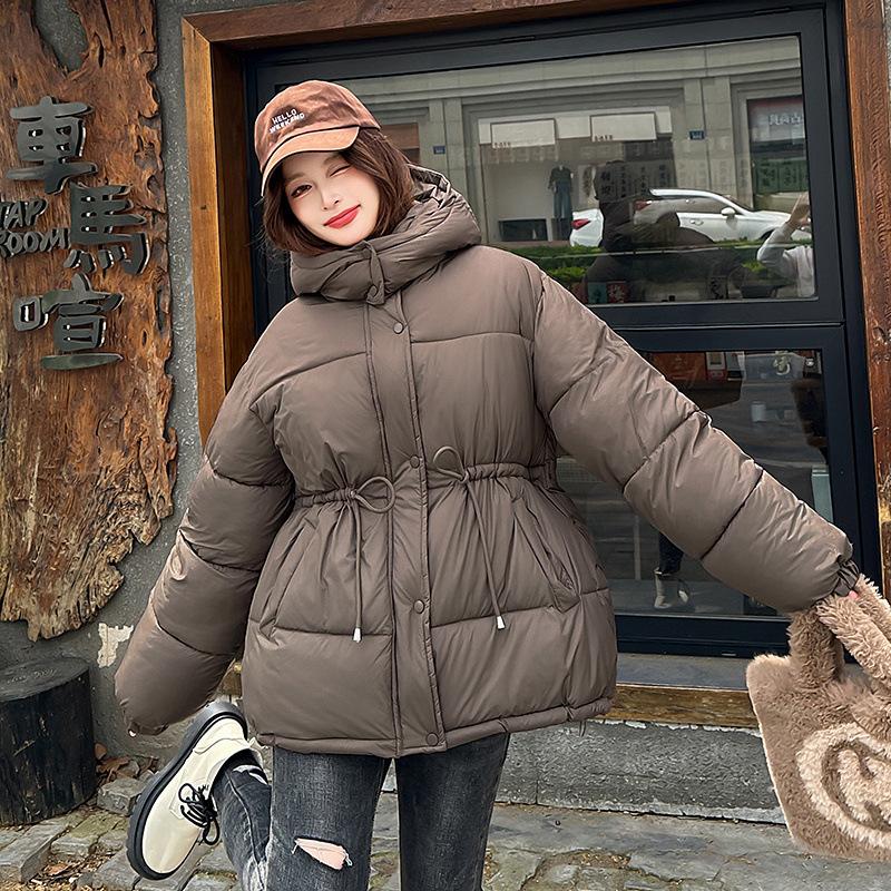 Пуховик с капюшоном Корейская версия Модный Универсальный Свободный Теплый Женский Зимний Пуховик