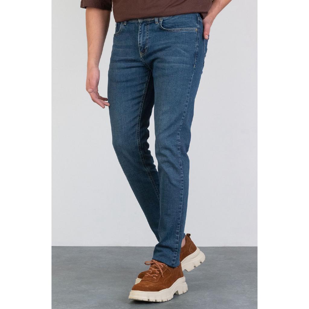 Мужские бежевые облегающие джинсы из гибкой лайкры Джинсы Hlthe001966