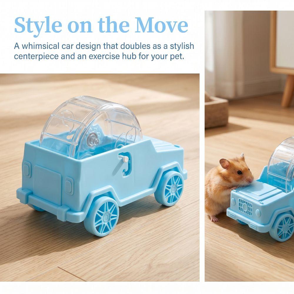 Car Shape Hamster Running Wheel Stable Hamster Wheel Toy Running Wheel Car Hamster Exercise Device