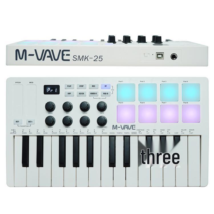 SMK-25 Portable MIDI Keyboard Controller with RGB Drum Pads