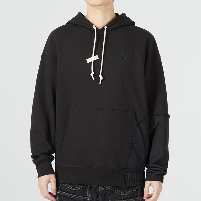 Puma Мужская черная толстовка с принтом Повседневная уличная толстовка 539593-01