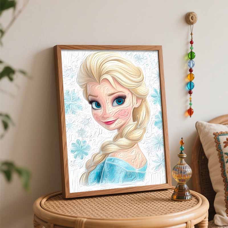 Disney Набор для масляной живописи по номерам «Эльза Холодное Сердце» Декор для дома Ручная работа Подарок для декора комнаты Художественные принадлежности Набор «Раскрась по номерам» 130