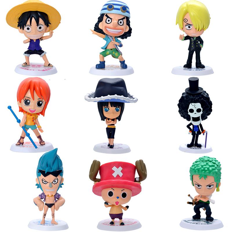 1Set Anime One Piece Figure Luffy Hancock Wedding Dress Series WCF Ace Zoro Nami Marco Collection Dolls Toys for Children Gifts