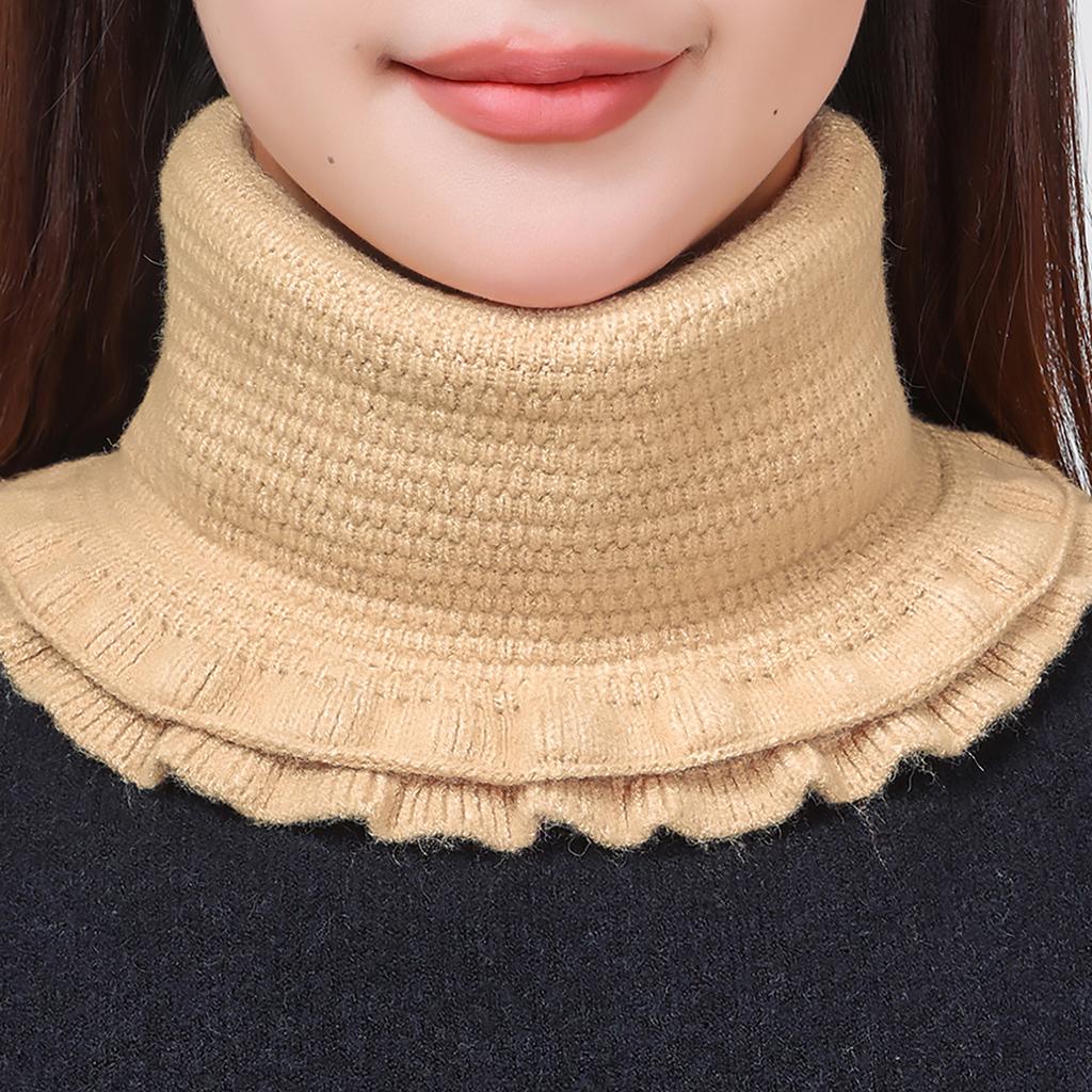 New Detachable Knitted Turtleneck Fake Collar For Women Neck Warmer Autumn Winter Warm Cover Head Neck Knitting False Collar